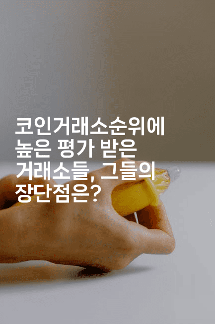 코인거래소순위에 높은 평가 받은 거래소들, 그들의 장단점은?2-코인돌