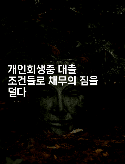 개인회생중 대출 조건들로 채무의 짐을 덜다-코인돌